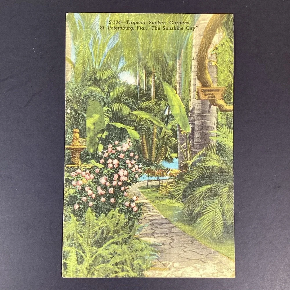 Vtg Florida 1950s Linen Postcard Lot of 7 Keys, Daytona, Miami Beach, Lake Worth